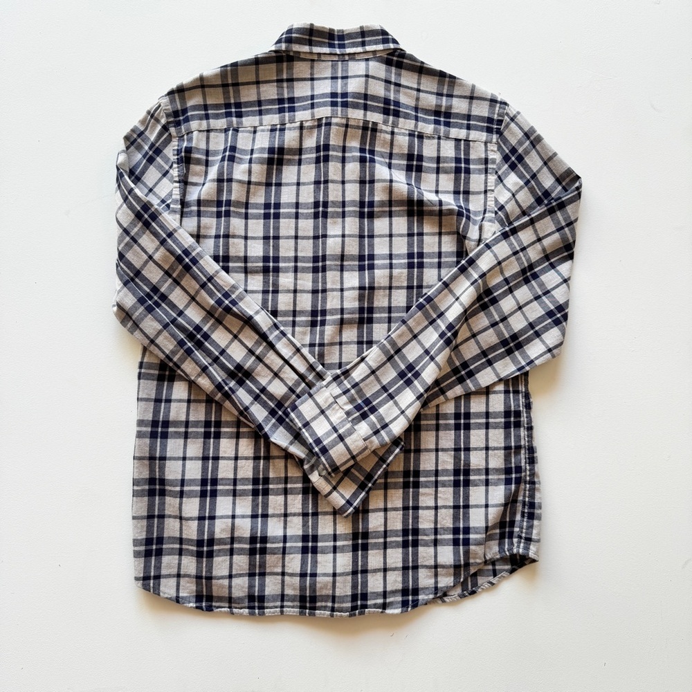 Banana Republic - Men's Plaid Button Down Shirt in Blue and Cream - Picture 2 of 5